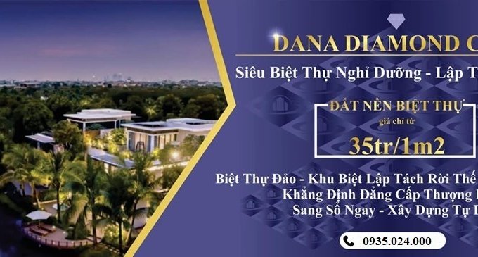 Dana Diamond City, đảo biệt thự vip ngay trong lòng thành phố Đà Nẵng.  - Tọa lạc trên trục đường Th