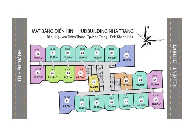 Cần bán căn hộ 17 tầng 24 HUD Building 04 NTT Nha Trang, giá đầu tư.