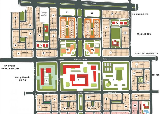 Bán đất nhà phố 5x20m dự án Huy Hoàng, Quận 2 - sổ đỏ : 0933879798