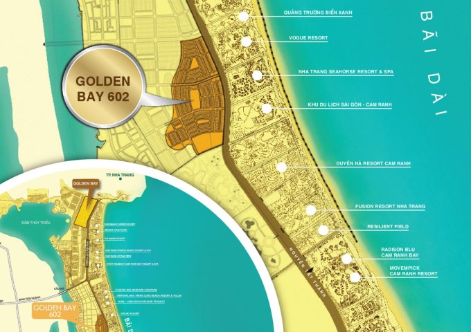 Tổng hợp các lô, nền đẹp, giá rẻ nhất thị trường Golden Bay Bãi Dài – 0989 726 361 