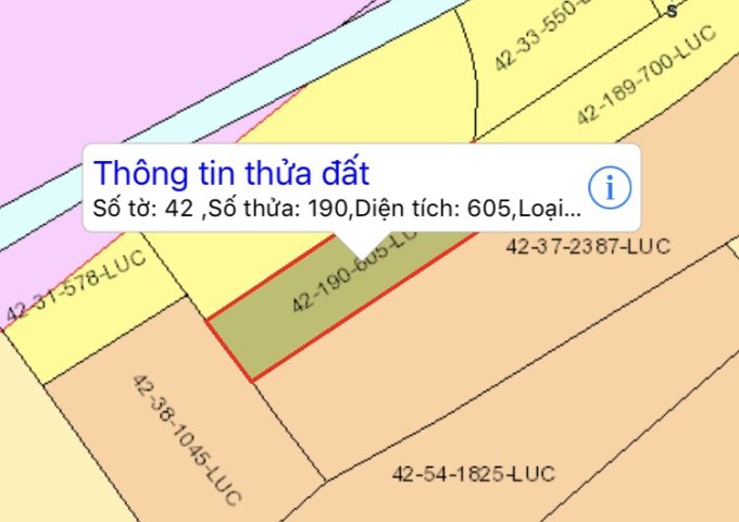 Lô đất lúa 605m2 , giá rẻ đất đẹp vuông vức xã Phước Khánh, Nhơn Trạch