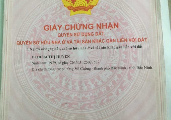 Chính chủ cần bán lô góc 2 mặt tiền DCCV Khả Lễ 2 tại thành phố Bắc Ninh