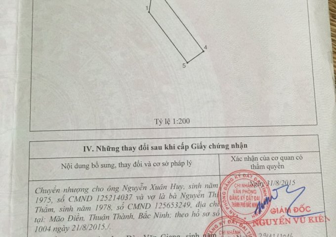 Chính chủ cần bán lô góc 2 mặt tiền DCCV Khả Lễ 2 tại thành phố Bắc Ninh