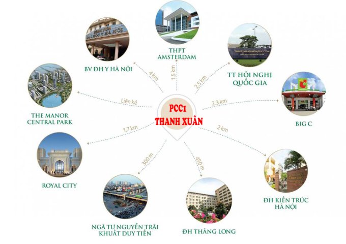 1,6 tỷ/căn 2 ngủ TT Quận Thanh Xuân NH hỗ trợ 70% GTCH