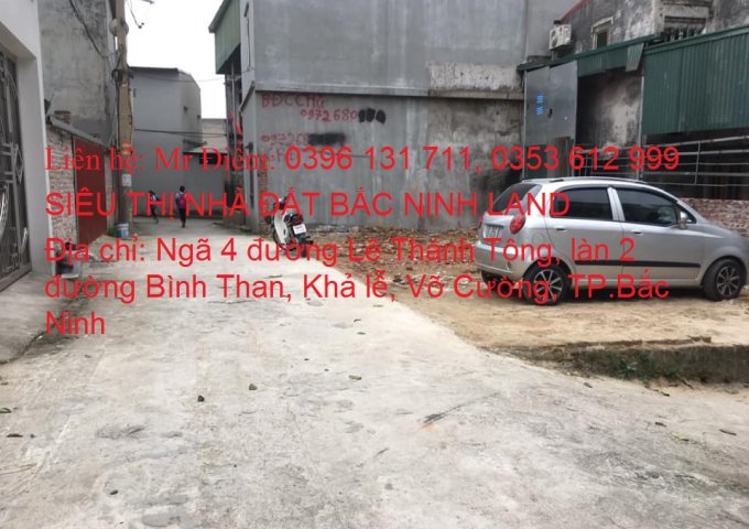 Chính chủ cần bán lô đất vị trí đắc địa tại làn 2 đường Nguyễn Quyền, TP.Bắc Ninh