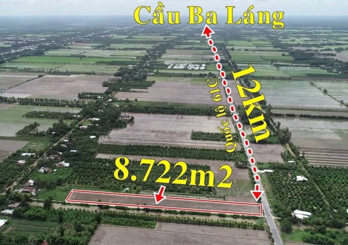Bán 8.722 m2 đất mặt tiền Quốc Lộ 61C Châu Thành A – Hậu Giang – 600 ngàn /m2