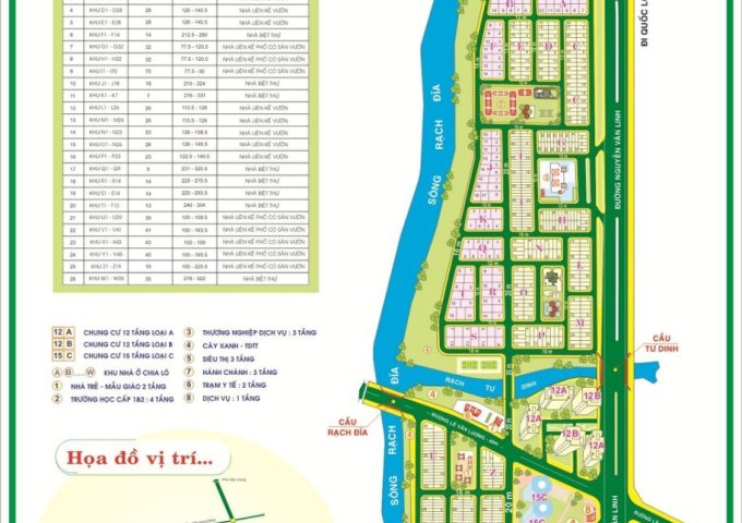 Cần bán đất KDC Ven Sông Sadeco, Tân Phong, Q7 dãy C đường số 2 126m2 giá 110tr/m2