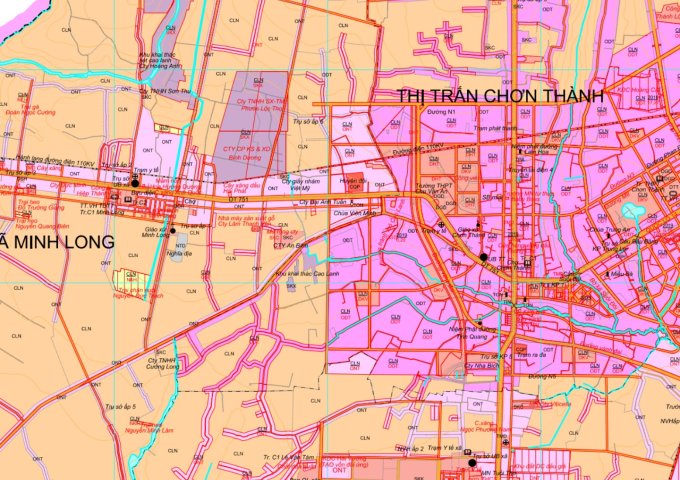 Cần bán đất Thành Tâm liền kề khu công nghiệp Chơn Thành, giá rẻ.