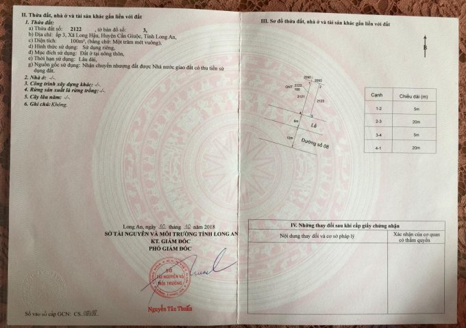 Bán đất KDC Long Hậu, đường Số 8, xã Long Hậu, Cần Giuộc, Long An