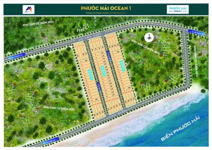 Bán đất tại Dự án Oceanami Luxury Homes and Resort, Đất Đỏ, Bà Rịa Vũng Tàu diện tích 100m2 giá 450 Triệu