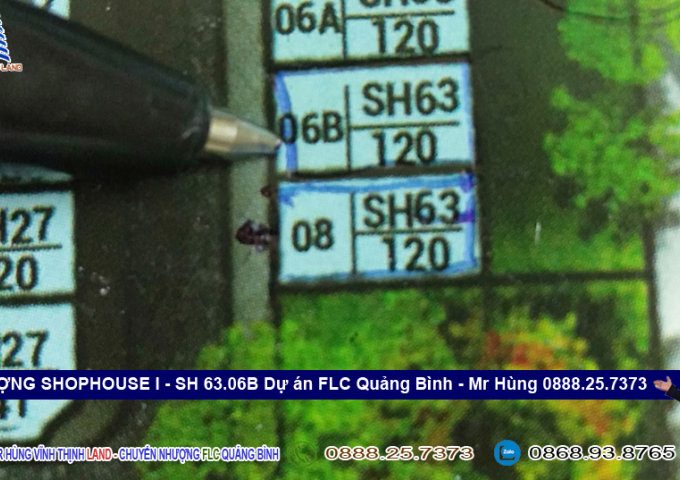Chính chủ cần bán SHOPHOUSE OYTER PLUS  I–SH 63.06B, FLC Quảng Bình