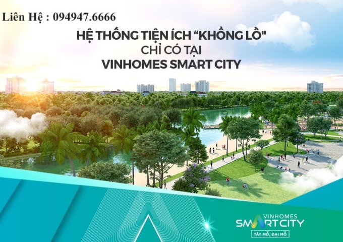 Vinhomes Smart City Tây Mỗ giá căn hộ hợp lý nhất  từ 1 tỷ đến 2,9 tỷ