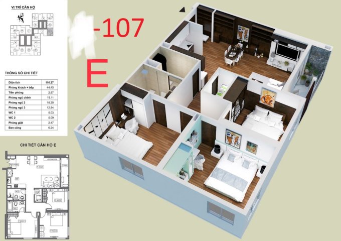 [GẤP] Bán căn hộ 2n đẹp nhất chung cư Hpc Landmark 105 , LS 0% , CK 10%, Đóng 30% ở luôn.LH:0985.111.925
