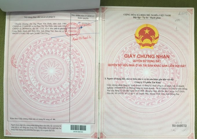 Cần bán biệt thự huyễn Vĩnh Cữu TP Đồng Nai