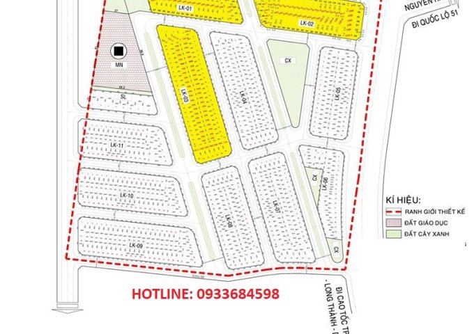 BÁN ĐẤT NỀN DỰ ÁN ECO TOWN GẦN SÂN BAY LONG THÀNH 0933684598