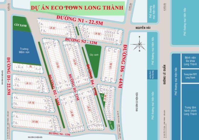 Đầu tư vào đất nền Eco Town Long Thành, CƠ HỘI SINH LỜI CAO,KHÔNG PHẢI AI CŨNG BIẾT! LH 0901.29.7654