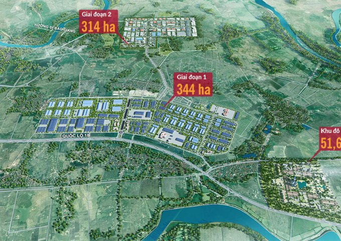 Bán đất công nghiệp Bắc Ninh, KCN Quế Võ, quy mô từ 1ha đến 50ha, hỗ trợ thi công nhà xưởng.