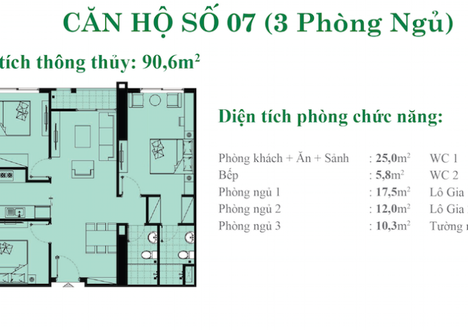 Căn hộ số 07 toà nhà A6 chung cư An Bình City . Thông tin căn hộ 
