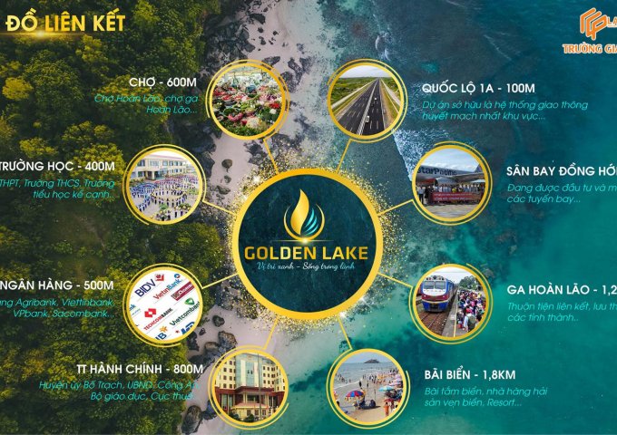 Bùng nổ dự án ven biển 100% đã ra sổ đỏ - Dự án khu đô thị Golden Lake giá chỉ 9,9 triệu/m2 đầu tư sinh lời ngay