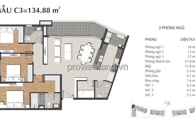 Bán căn hộ Sarimi Đại Quang Minh căn DT 135m2 decor lại thành 2pn