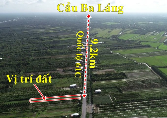 Bán 2619m2 Đất mặt tiền Quốc Lộ 61C Cách Cầu So Đũa 800m  - Phong Điền – Giá 1tr8/m2.