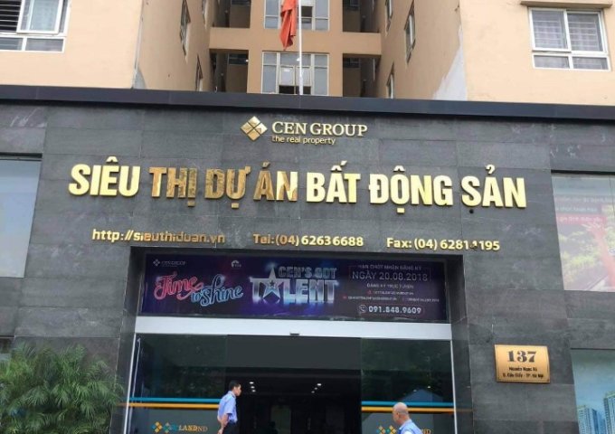 Bán căn hộ 3PN giá 2.25 tỷ số 137 Nguyễn Ngọc Vũ, Cầu Giấy,