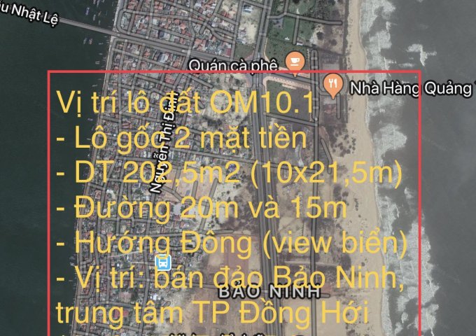 Bán đất view đẹp Biển Bảo Ninh, Tp Đồng Hới, Quảng Bình.