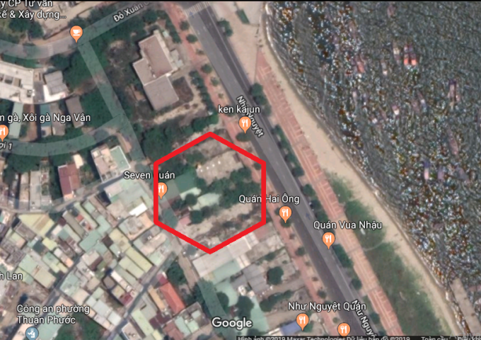 Chào bán lô đất A1-10 mặt tiền Như Nguyệt, ven sông Hàn, diện tích 2655m2, giá 160 triệu/m2