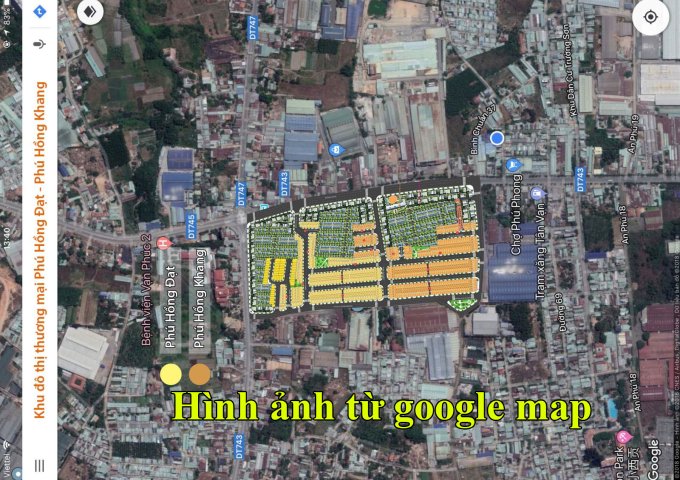 Đất Dự Án Phú Hồng Khang - Phú Hồng Đạt Ngay Chợ Phú Phong Thuận An Sổ Hồng Riêng