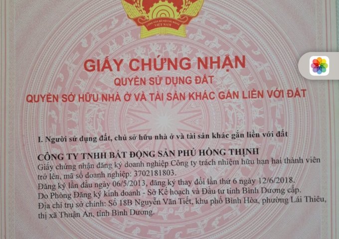 Đất Dự Án Phú Hồng Khang - Phú Hồng Đạt Ngay Chợ Phú Phong Thuận An Sổ Hồng Riêng