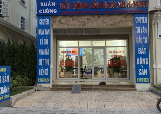 Chính chủ cần tiền bán lô nhà liền kề thương mại(Shophouse) Khu đô thị mới Nam An Khánh Hoài Đức Hà Nội.Diện tích 188m2 gía rẻ.