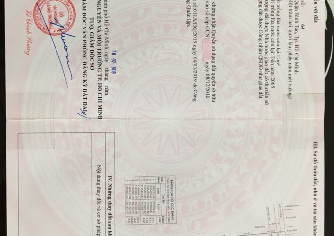 BÁN 4 NỀN ĐẤT HẺM 221 VÀ HẺM 245 ĐƯỜNG BÌNH THÀNH, P. BHH B, Q. BÌNH TÂN