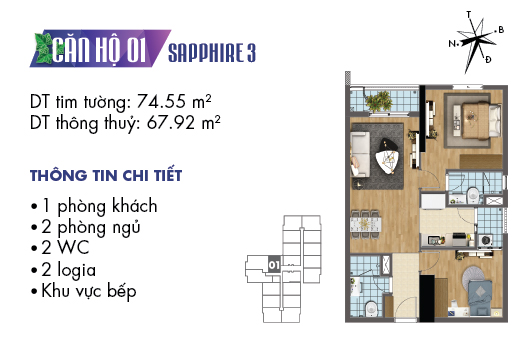 [Goldmark city] Căn hộ 2PN, nguyên bản chủ đầu tư, bao toàn bộ phí. 