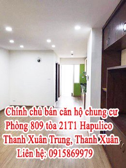 Chính chủ cần bán căn hộ chung cư số 809 tòa 21T1 Hapulico, Thanh Xuân Trung,  Thanh Xuân, Hà Nội