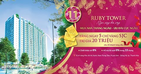 Chung cư Ruby Tower Thanh Hoá căn hộ siêu sang đáng sống bậc nhất