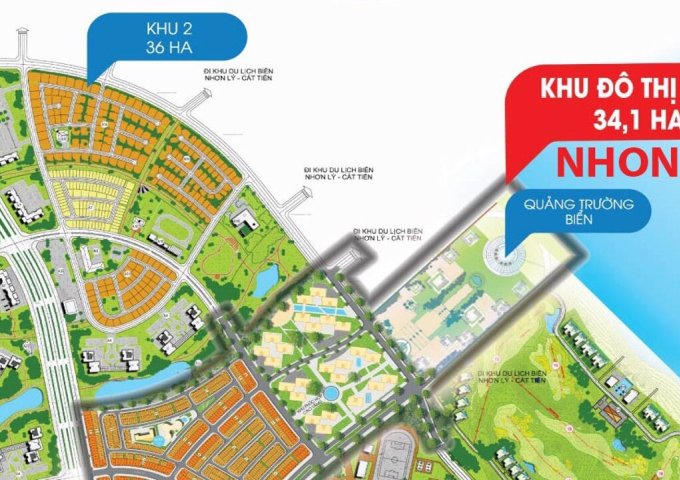 Bán đất nền dự án tại Dự án Khu đô thị mới Nhơn Hội New City, Quy Nhơn,  Bình Định diện tích 80m2  giá 18 Triệu/m²
