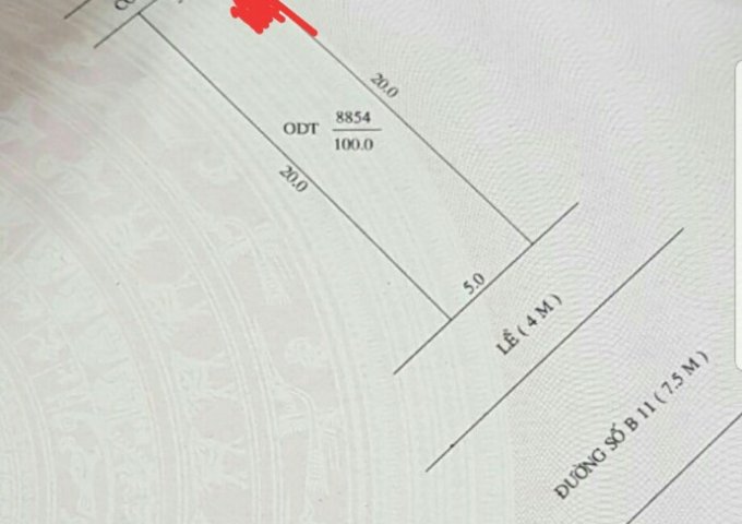 Bán nền đường B11 khu dân cư Phú An - Đã có sổ đỏ - DT 5x20 - Hướng Đông Nam - LG 15.5m - LH 0986184837 Sương Địa chỉ: đường B11 khu Phú An - P. Phú T