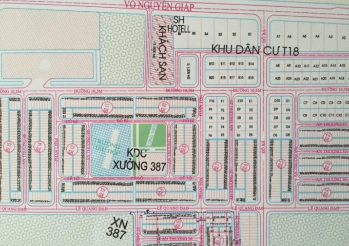 Cần bán lô đất 2 mặt tiền Phan Tôn và Trần Bạch Đằng, cách bãi tắm Mỹ Khê 50m, diện tích 610m2, giá 250 triệu/m2
