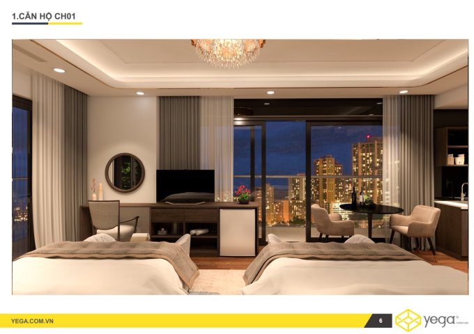 Bán căn hộ chung cư tại Dự án Vinpearl Empire Condotel, Nha Trang, Khánh Hòa diện tích 55m2 giá 2.2 Tỷ