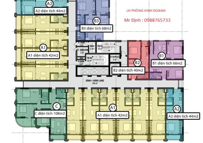 Bán căn hộ 2 phòng ngủ 68m2 dự án the city light vĩnh yên 