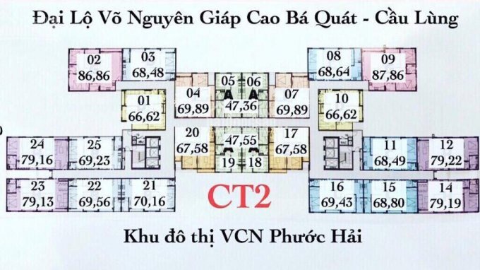 Bán chung cư CT2 VCN Phước Hải căn số 12, chênh chỉ 280 triệu