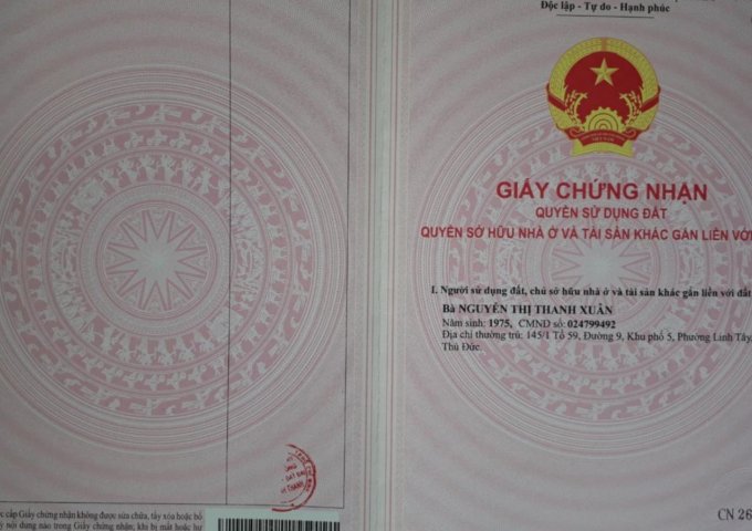 Bán nhà riêng tại Đường Võ Duy Ninh, Bình Thạnh,  Hồ Chí Minh diện tích 82,7m2  giá 5.3 Tỷ