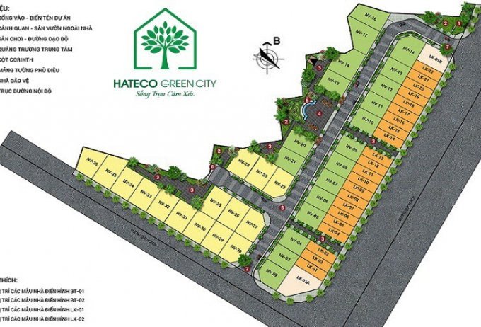 Bán nhà biệt thự, liền kề dự án Hateco Green City (Hateco 3) .Gía Chủ Đầu Tư,Chỉ từ 52tr/m2