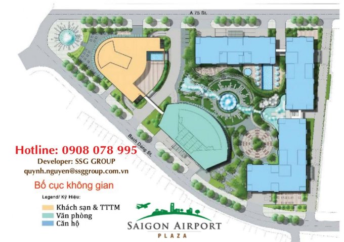 Cho thuê Căn hộ Saigon Airport Plaza 3PN_125m2, cạnh sân bay, nội thất Châu Âu. Hotline PKD SSG 0908 078 995