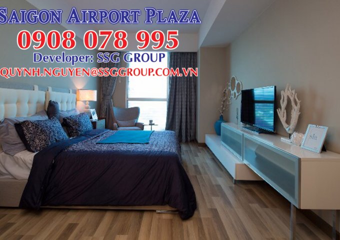 Cho thuê Căn hộ Saigon Airport Plaza 3PN_125m2, cạnh sân bay, nội thất Châu Âu. Hotline PKD SSG 0908 078 995