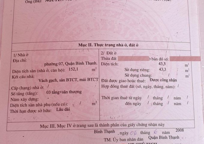 bán nhà HXH 57/21a Lê Quang Định DT: 40m Trệt 1 Lầu ST