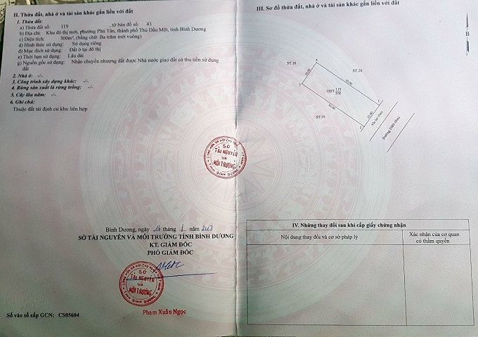 Bán đất 10x30 đường DB9 Xã Phú Tân, Thủ Dầu Một,  Bình Dương đối diện Ủy Ban Phú Tân giá 16.2 Triệu/m²