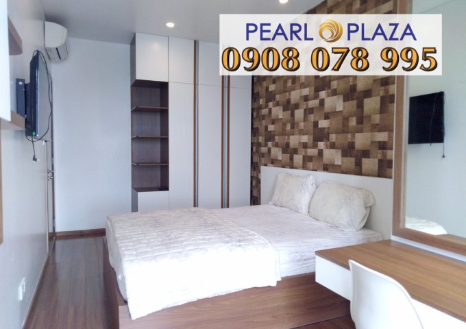 Cho thuê căn hộ 1PN Pearl Plaza , đủ nội thất, view Landmark 81 cực đẹp. Hotline PKD SSG 0908 078 995