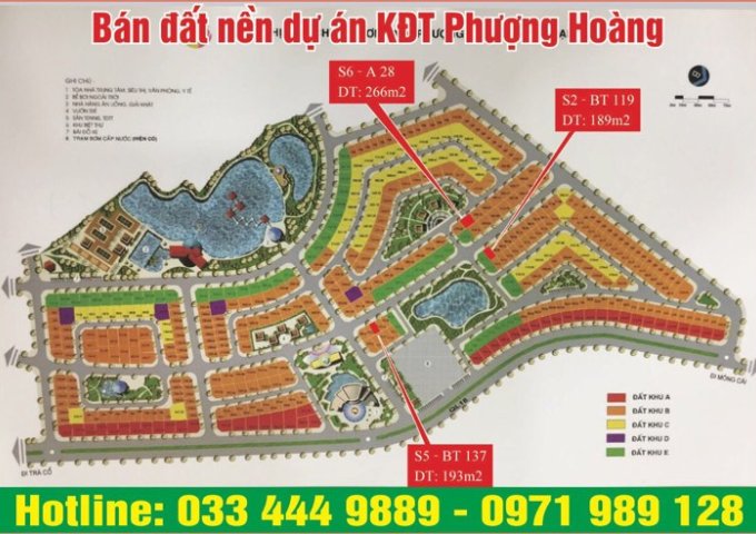Bán đất dự án KĐT Phượng Hoàng, Móng Cái, Quảng Ninh 