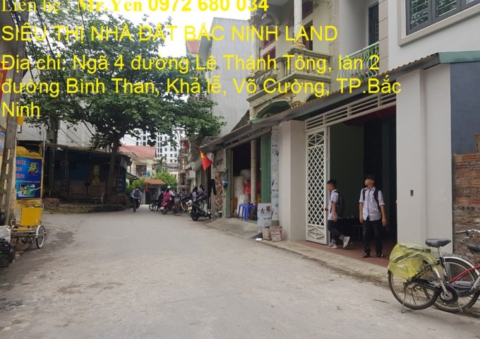 Chính chủ cần bán lô đất thổ cư tại khu Khả Lễ, Võ cường, TP.Bắc Ninh